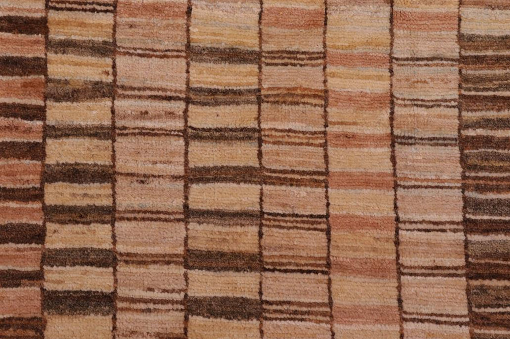 handmade Modern Gabbeh Tan Brown Hand Knotted RECTANGLE 100% WOOL area rug 8 X10 