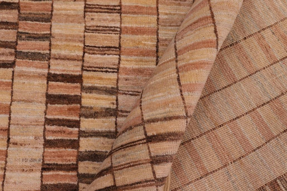 handmade Modern Gabbeh Tan Brown Hand Knotted RECTANGLE 100% WOOL area rug 8 X10 