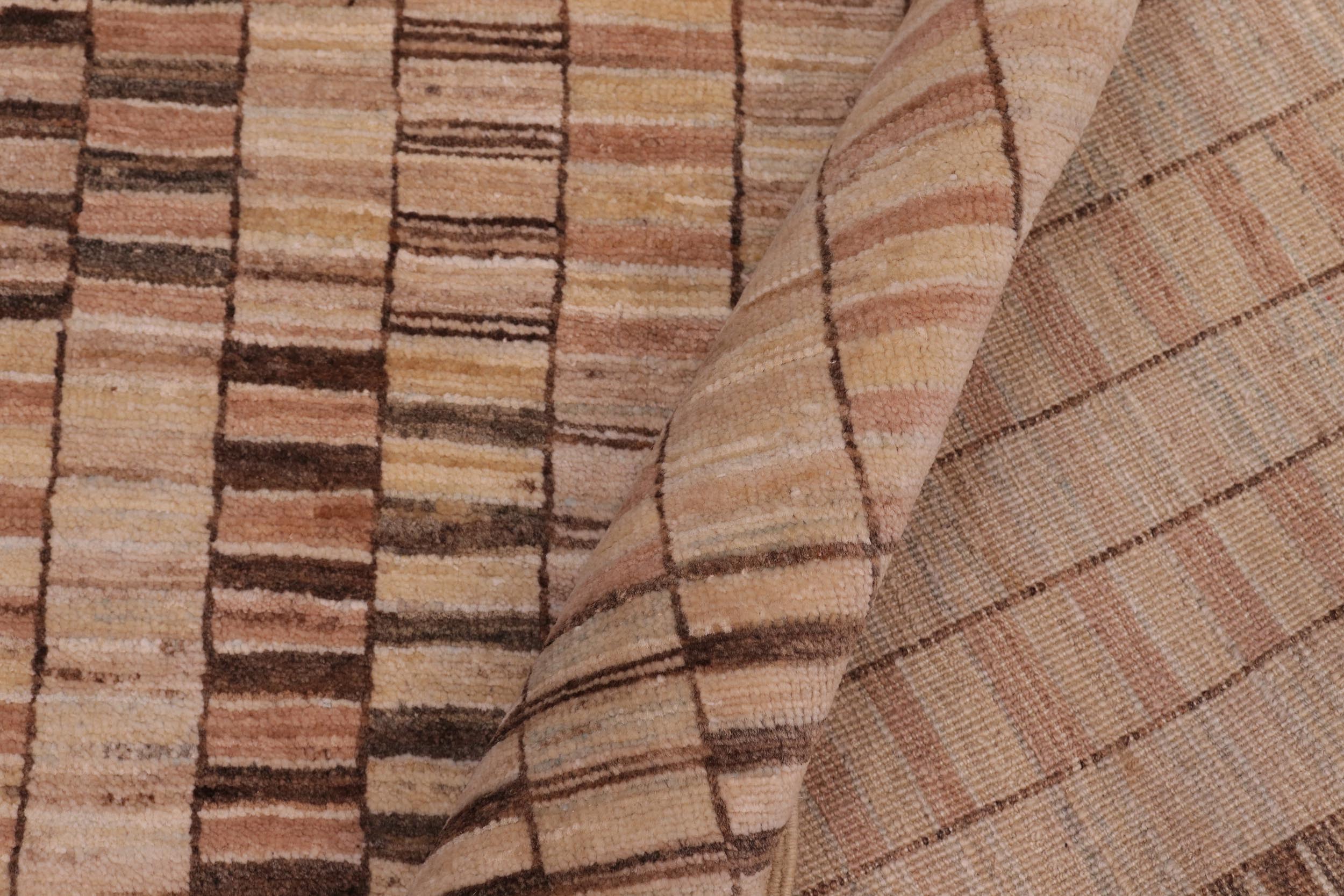 handmade Modern Gabbeh Tan Brown Hand Knotted RECTANGLE 100% WOOL area rug 8' x 10'