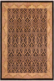handmade Transitional Kafkaz Black Tan Hand Knotted RECTANGLE 100% WOOL area rug 8 x 10