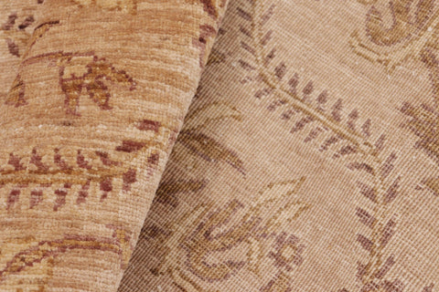handmade Modern Kafkaz Tan Lt. Gold Hand Knotted RECTANGLE 100% WOOL area rug 8' x 10'