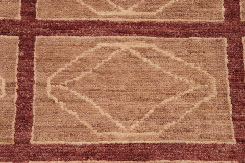 handmade Modern Gabbeh Tan Nude Hand Knotted RECTANGLE 100% WOOL area rug 8' x 9'