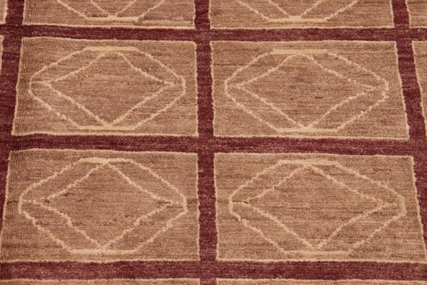 handmade Modern Gabbeh Tan Nude Hand Knotted RECTANGLE 100% WOOL area rug 8' x 9'