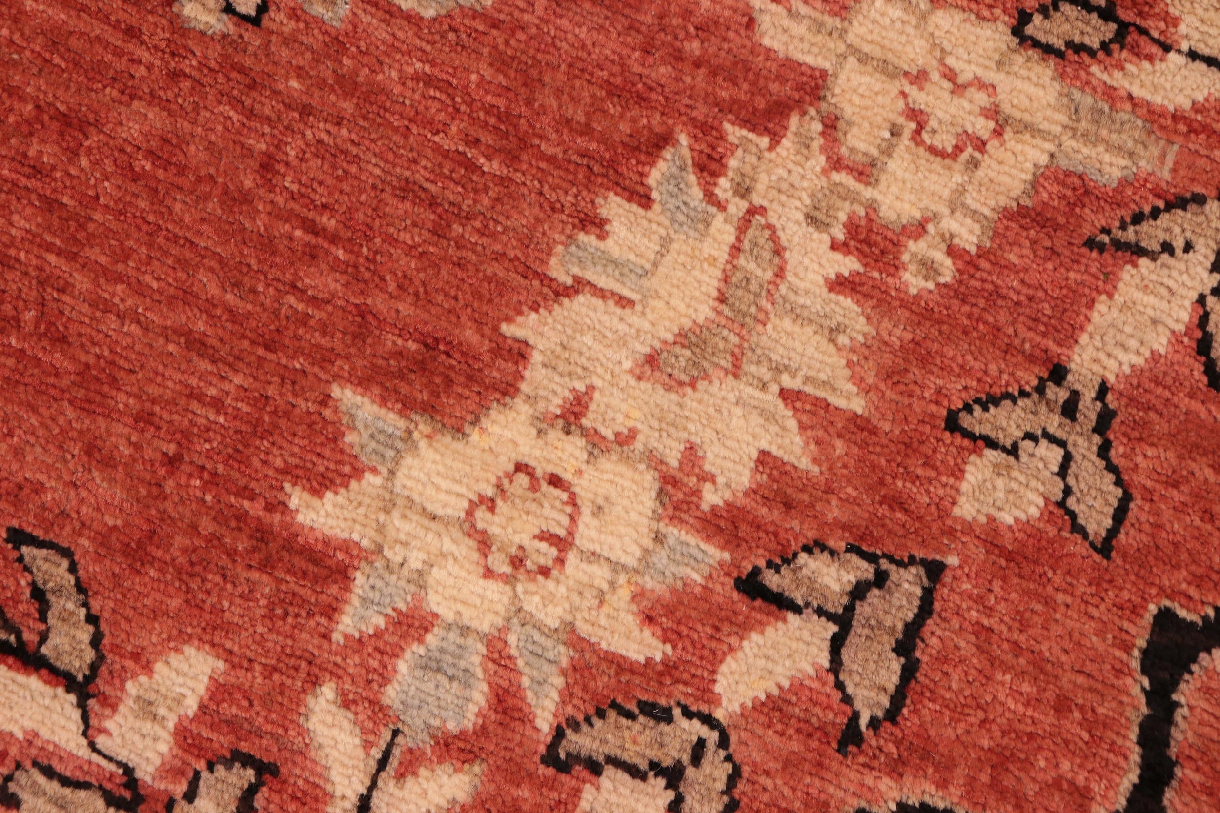 handmade Traditional Kafkaz Rust Black Hand Knotted RECTANGLE 100% WOOL area rug 8x10
