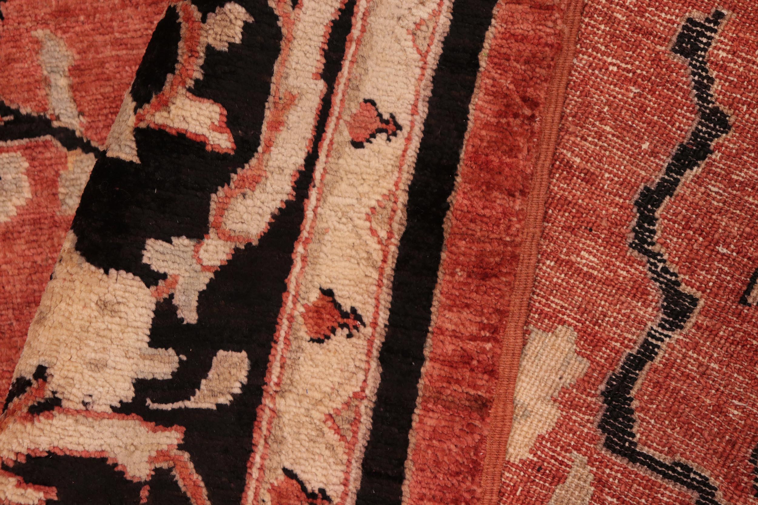 handmade Traditional Kafkaz Rust Black Hand Knotted RECTANGLE 100% WOOL area rug 8x10