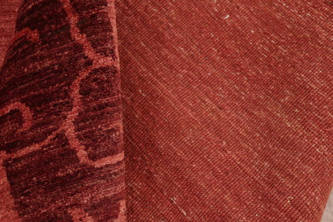 handmade Modern Kafkaz Red Burgundy Hand Knotted RECTANGLE 100% WOOL area rug 8' x 10'