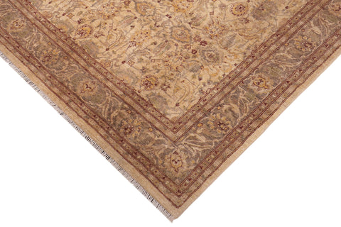 handmade Traditional Kafkaz Beige Brown Hand Knotted RECTANGLE 100% WOOL area rug 8x10