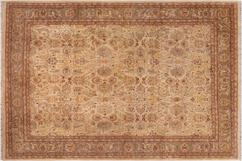 handmade Traditional Kafkaz Beige Brown Hand Knotted RECTANGLE 100% WOOL area rug 8x10