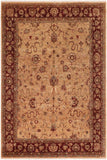 handmade Traditional Kafkaz Tan Brown Hand Knotted RECTANGLE 100% WOOL area rug 8 x 10