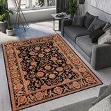 handmade Traditional Kafkaz Black Black Hand Knotted RECTANGLE 100% WOOL area rug 8 x 10