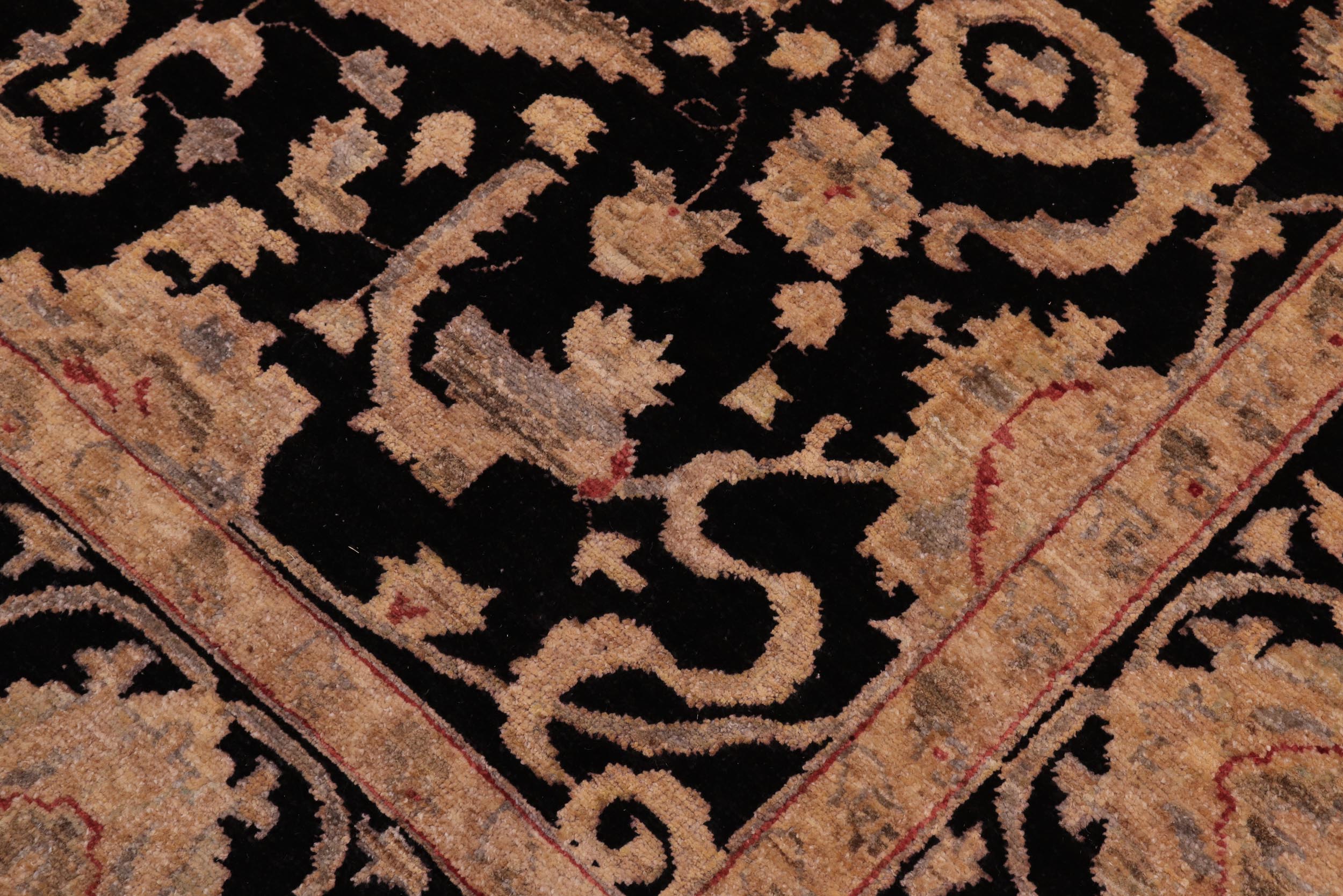 handmade Traditional Kafkaz Black Black Hand Knotted RECTANGLE 100% WOOL area rug 8x10