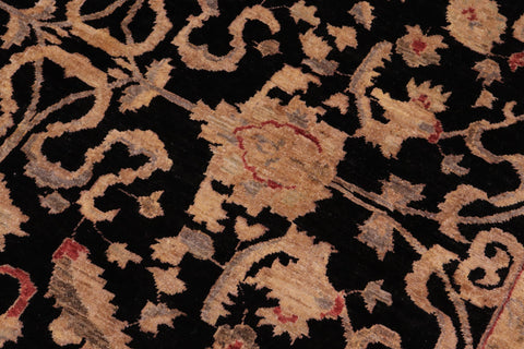 handmade Traditional Kafkaz Black Black Hand Knotted RECTANGLE 100% WOOL area rug 8x10