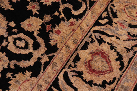 handmade Traditional Kafkaz Black Black Hand Knotted RECTANGLE 100% WOOL area rug 8x10