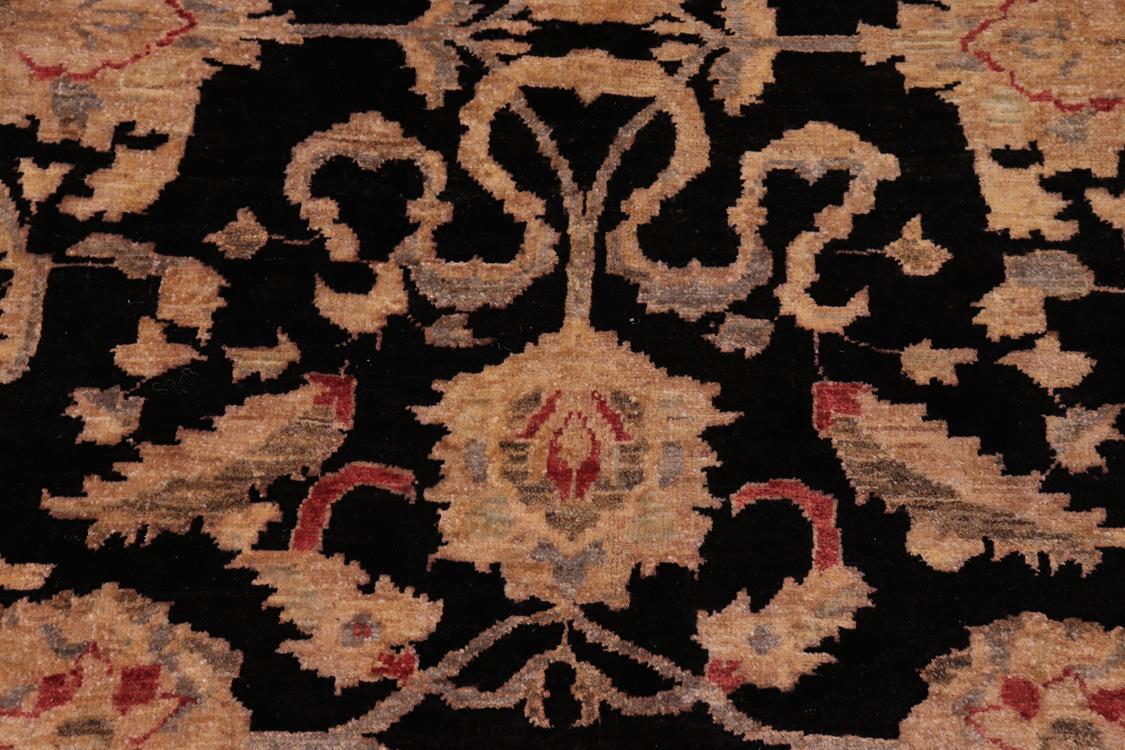 handmade Traditional Kafkaz Black Black Hand Knotted RECTANGLE 100% WOOL area rug 8x10