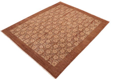 handmade Transitional Kafkaz Brown Beige Hand Knotted RECTANGLE 100% WOOL area rug 8X10