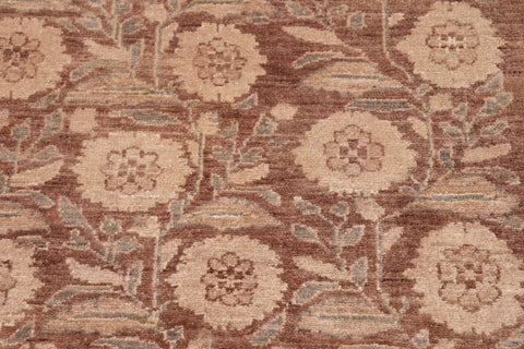 handmade Modern Kafkaz Brown Beige Hand Knotted RECTANGLE 100% WOOL area rug 8' x 10'