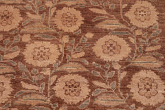 handmade Transitional Kafkaz Brown Beige Hand Knotted RECTANGLE 100% WOOL area rug 8X10