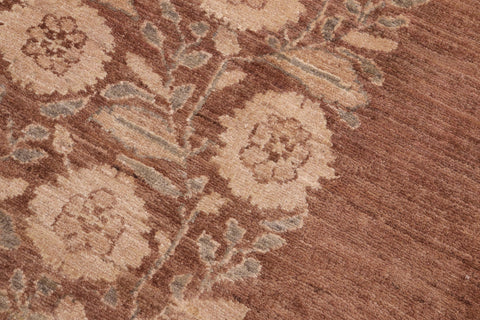 handmade Modern Kafkaz Brown Beige Hand Knotted RECTANGLE 100% WOOL area rug 8' x 10'