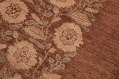 handmade Transitional Kafkaz Brown Beige Hand Knotted RECTANGLE 100% WOOL area rug 8X10