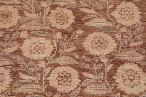 handmade Modern Kafkaz Brown Beige Hand Knotted RECTANGLE 100% WOOL area rug 8' x 10'