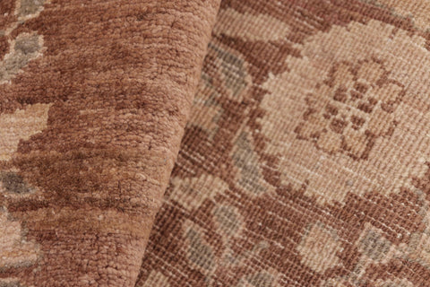 handmade Modern Kafkaz Brown Beige Hand Knotted RECTANGLE 100% WOOL area rug 8' x 10'