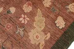 handmade Transitional Kafkaz Brown Green Hand Knotted RECTANGLE 100% WOOL area rug 8X10