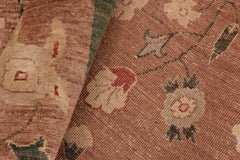 handmade Transitional Kafkaz Brown Green Hand Knotted RECTANGLE 100% WOOL area rug 8X10