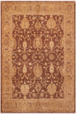 handmade Traditional Lahore Brown Tan Hand Knotted RECTANGLE 100% WOOL area rug 8 x 10