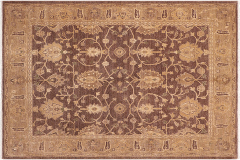 handmade Traditional Kafkaz Brown Tan Hand Knotted RECTANGLE 100% WOOL area rug 8x10