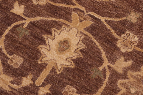handmade Traditional Kafkaz Brown Tan Hand Knotted RECTANGLE 100% WOOL area rug 8x10