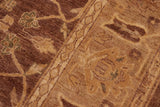 handmade Traditional Lahore Brown Tan Hand Knotted RECTANGLE 100% WOOL area rug 8 x 10