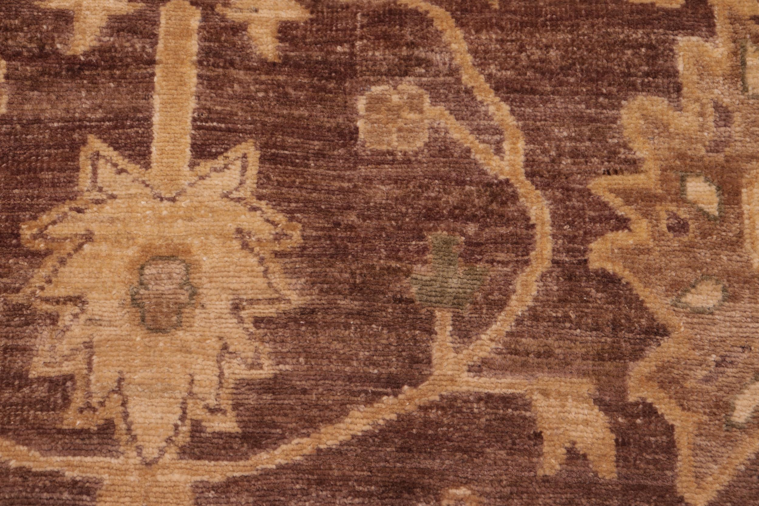 handmade Traditional Kafkaz Brown Tan Hand Knotted RECTANGLE 100% WOOL area rug 8x10