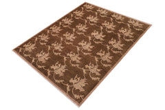 handmade Transitional Kafkaz Brown Beige Hand Knotted RECTANGLE 100% WOOL area rug 8X10