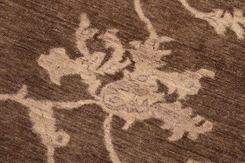 handmade Modern Kafkaz Brown Beige Hand Knotted RECTANGLE 100% WOOL area rug 8' x 10'