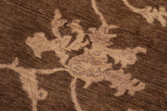 handmade Transitional Kafkaz Brown Beige Hand Knotted RECTANGLE 100% WOOL area rug 8X10