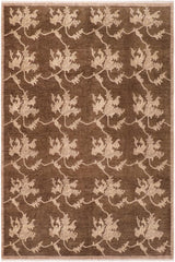 handmade Transitional Kafkaz Brown Beige Hand Knotted RECTANGLE 100% WOOL area rug 8X10