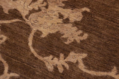 handmade Transitional Kafkaz Brown Beige Hand Knotted RECTANGLE 100% WOOL area rug 8X10