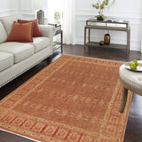 handmade Transitional Kafkaz Brown Copper Hand Knotted RECTANGLE 100% WOOL area rug 8 x 10