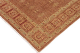handmade Transitional Kafkaz Brown Copper Hand Knotted RECTANGLE 100% WOOL area rug 8 x 10