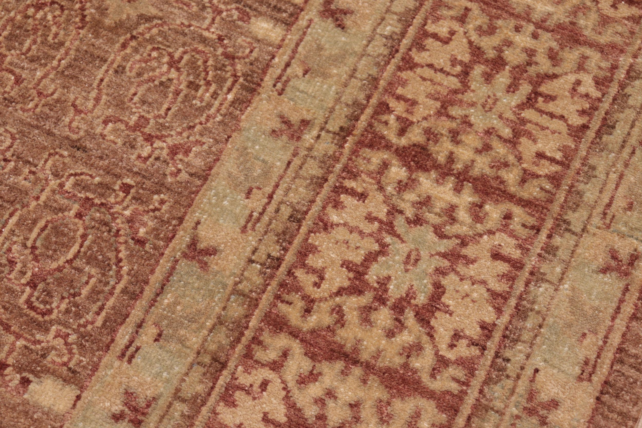 handmade Transitional Kafkaz Brown Copper Hand Knotted RECTANGLE 100% WOOL area rug 8' x 10'