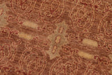 handmade Transitional Kafkaz Brown Copper Hand Knotted RECTANGLE 100% WOOL area rug 8 x 10