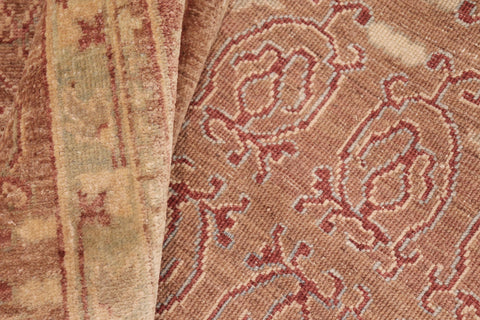 handmade Transitional Kafkaz Brown Copper Hand Knotted RECTANGLE 100% WOOL area rug 8' x 10'