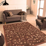 handmade Transitional Kafkaz Brown Tan Hand Knotted RECTANGLE 100% WOOL area rug 8 x 10