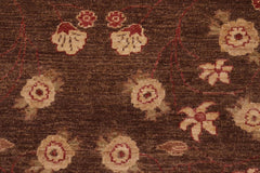 handmade Transitional Kafkaz Brown Tan Hand Knotted RECTANGLE 100% WOOL area rug 8X10