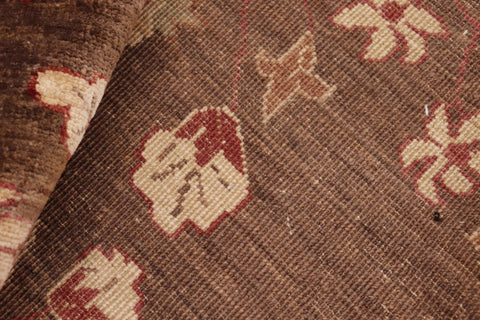 handmade Modern Kafkaz Brown Tan Hand Knotted RECTANGLE 100% WOOL area rug 8' x 10'