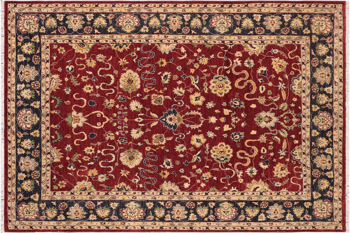 handmade Traditional Kafkaz Red Blue Hand Knotted RECTANGLE 100% WOOL area rug 8x10