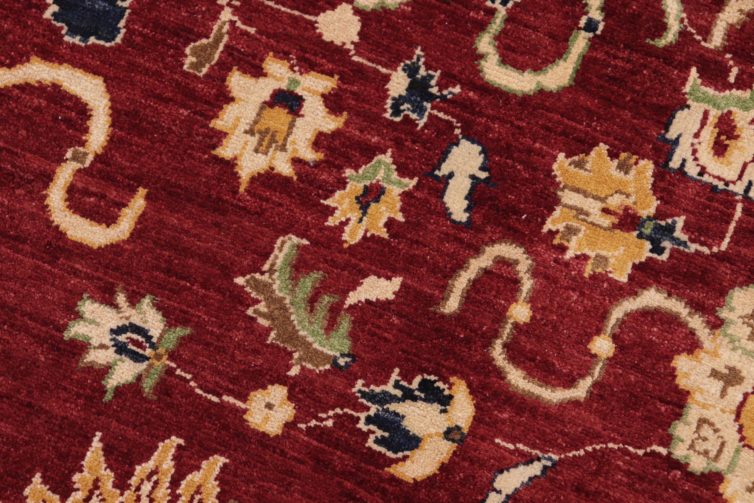 handmade Traditional Kafkaz Red Blue Hand Knotted RECTANGLE 100% WOOL area rug 8x10