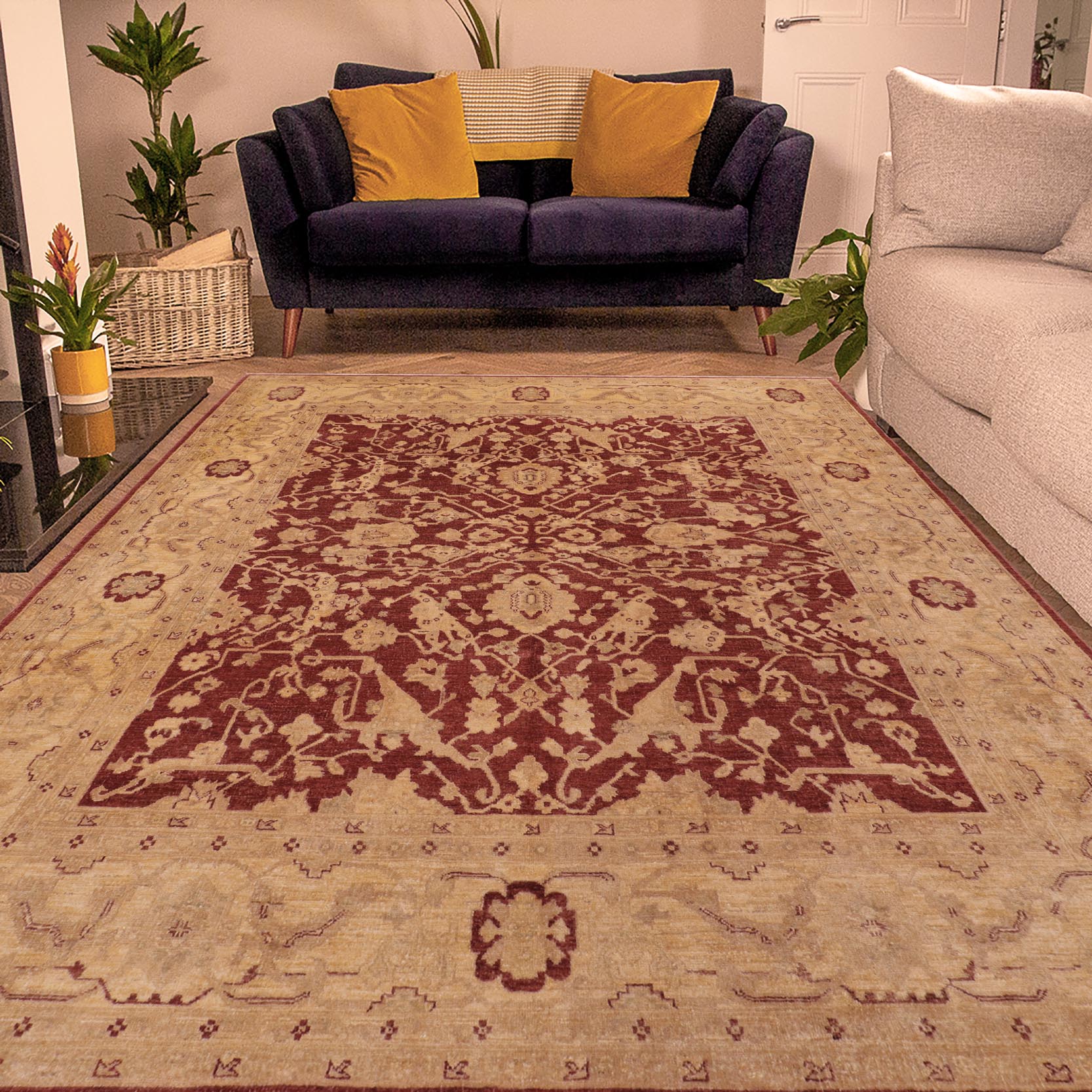 handmade Traditional Kafkaz Rust Tan Hand Knotted RECTANGLE 100% WOOL area rug 8x10