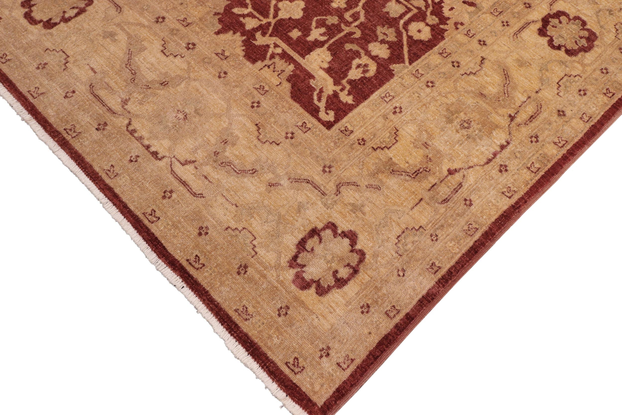 handmade Traditional Kafkaz Rust Tan Hand Knotted RECTANGLE 100% WOOL area rug 8x10