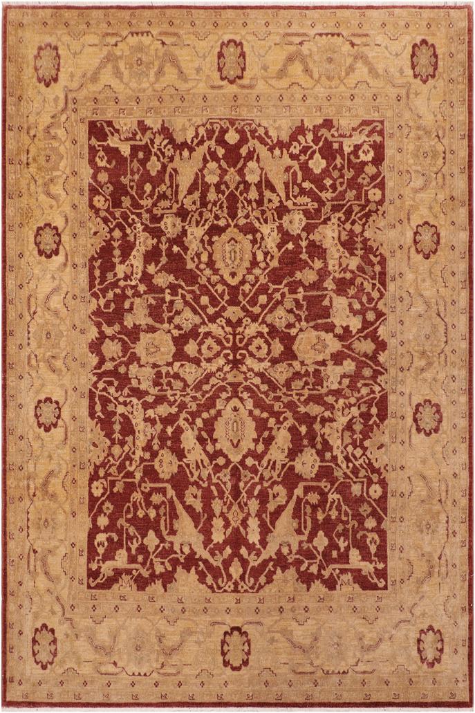 handmade Traditional Kafkaz Rust Tan Hand Knotted RECTANGLE 100% WOOL area rug 8X10